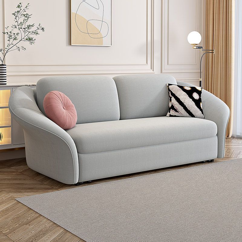 Sofá cama de almacenamiento multifuncional todo en uno doble propósito plegable tecnología moderna simple tela de lana cama retráctil doble