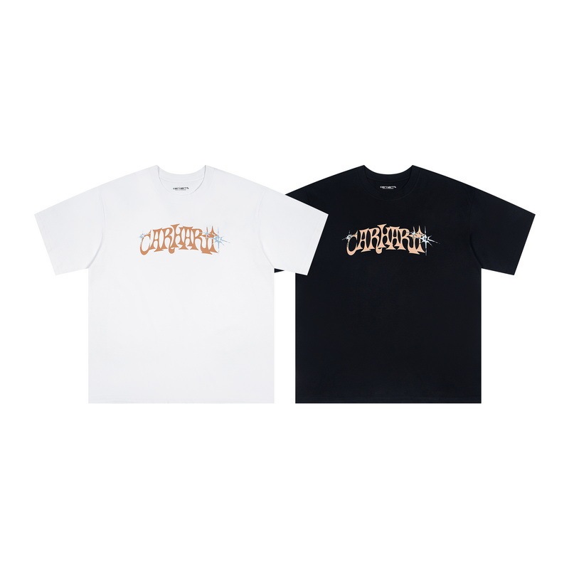 2026 Summer New Style Carhartt Printed Short-Sleeved Pure Cotton Casual Versatile Loose-Fitting T-Shirt for Men and Women