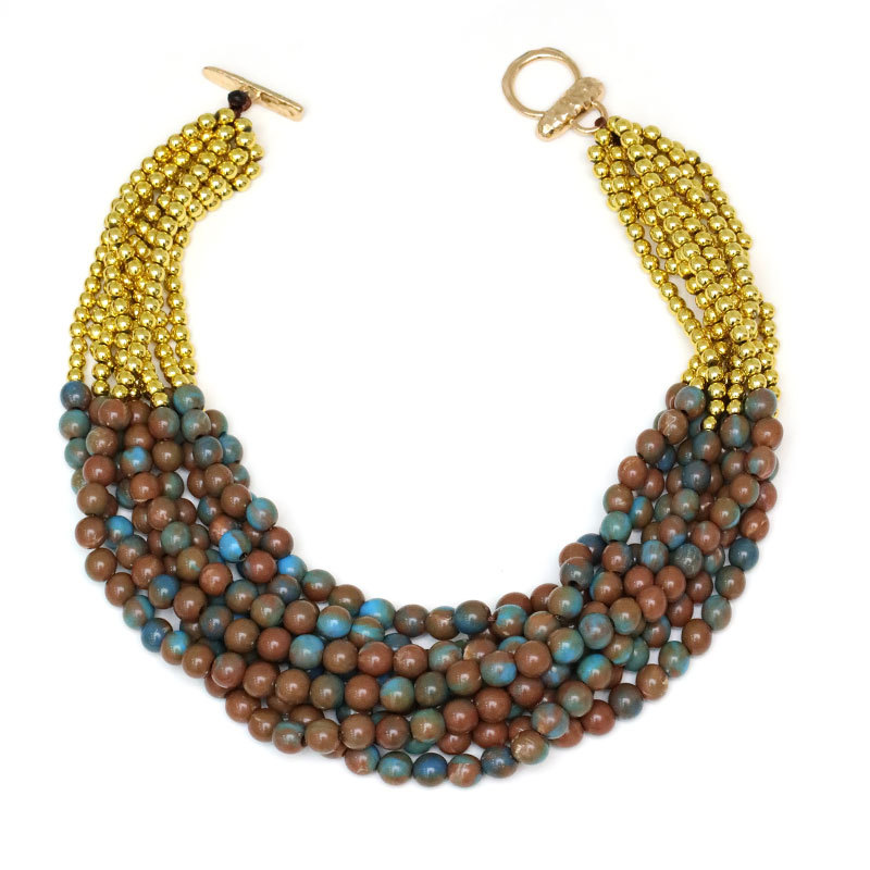 Böhmische Mehrlagige Perlenkette Handgefertigtes Collier Für Damen_voghion.com