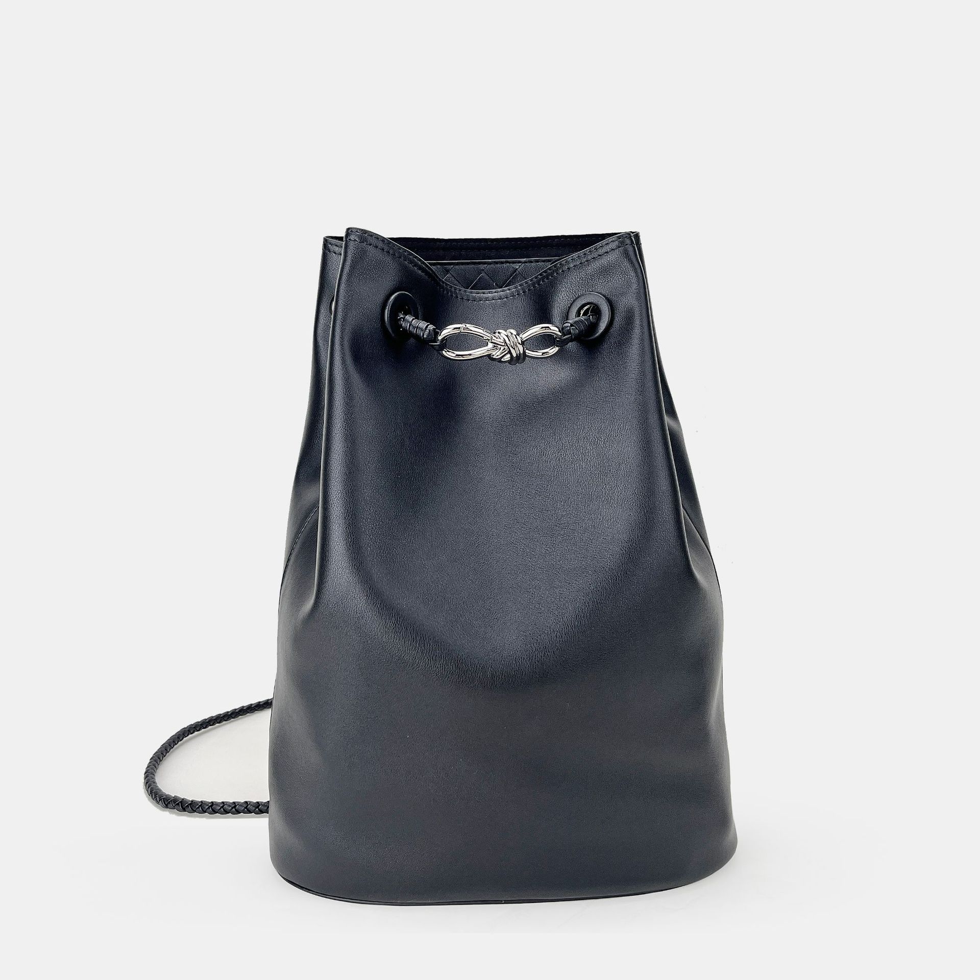Genuine Leather Andiam Bucket Bag For Women 2026 New Bowknot Tote Large Capacity Shoulder & Handbag For Commuting - Thumbnail 5