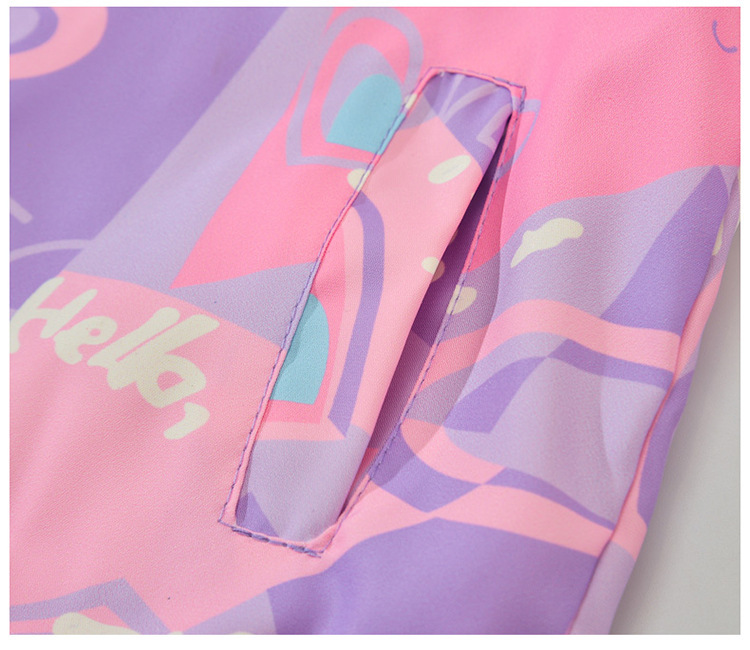 Sports Korean Style Heart Shape Polyester Fleece Girls Outerwear display picture 5