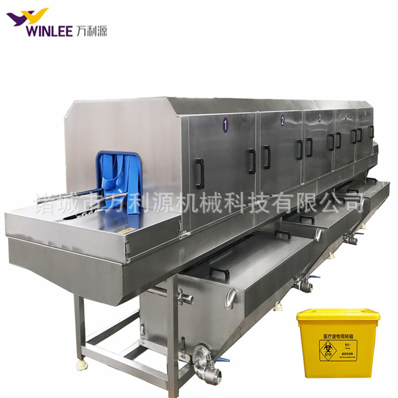 全自动商用周转箱清洗机 四面高压喷淋废物箱清洗设备 洗箱机
