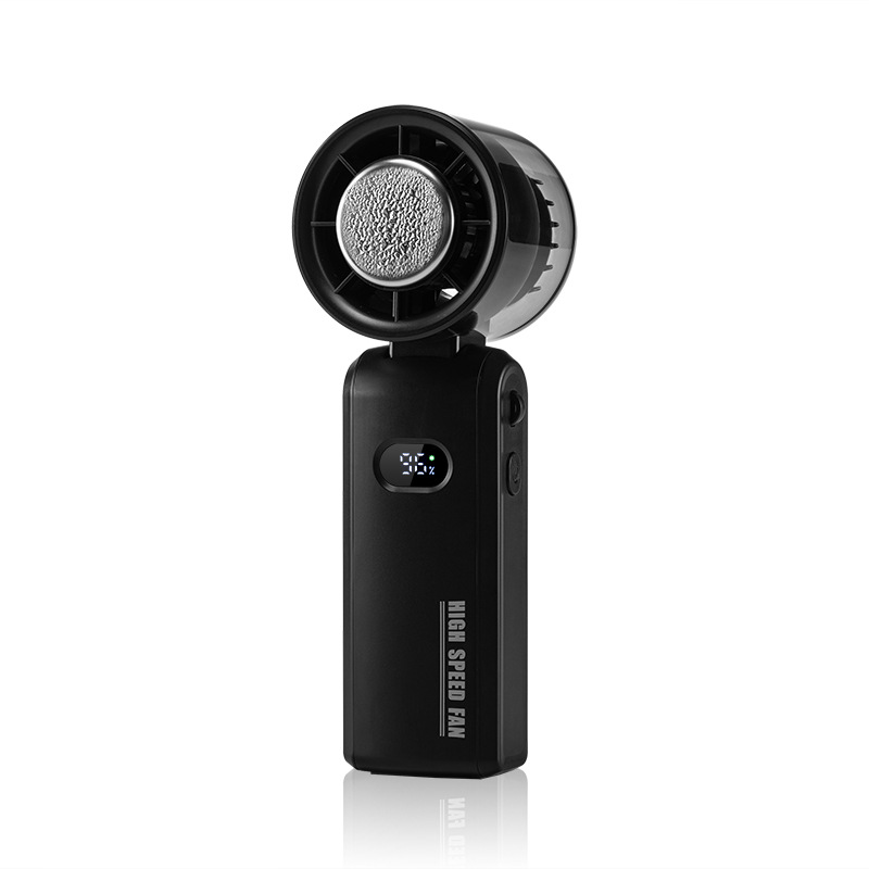 2025 nuevo ventilador de mano de refrigeración plegable de alta velocidad de 100 velocidades usb mini ventilador de turbina de hielo portátil