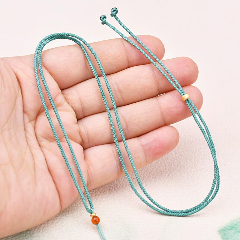 Тонкий ремешок Mambo, связанный с кольцом из пчелиного воска, кристалл, нефрит, подвеска, веревка, мужское и женское ожерелье «сделай сам», подвесная веревка на шею