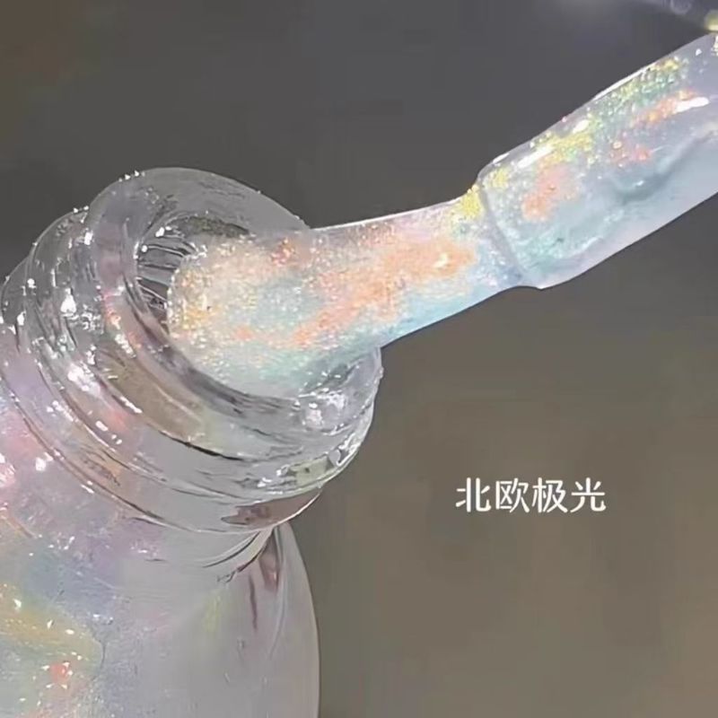 可撕拉无异味裸色指甲油免烤可剥水性快干细闪冰透显白学生美甲|undefined