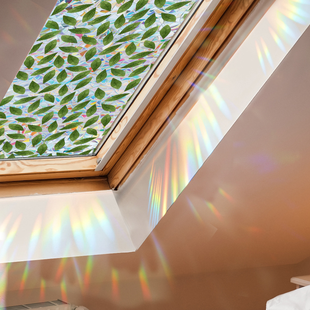 140g Weight Glass paster Home Textiles & Decor Type PVC Material Leaf Pattern Casual, Pastoral Style Casual Pastoral Leaf PVC Glass Paster Wall Art 123