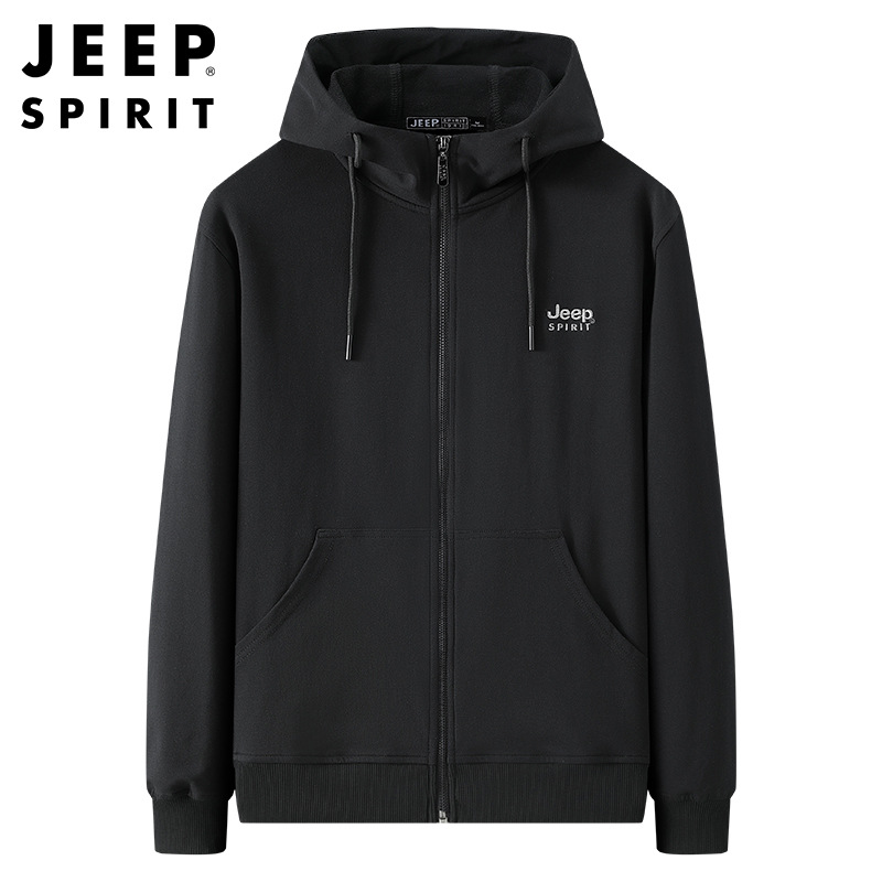 메인 푸시 JEEP SPIRIT 스웨터 스포츠 가디건 후드 재킷 얇은 루즈한 캐주얼 남성 HL2027