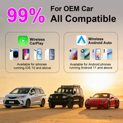 Apple and Android Phones, Simsiz CarPlay və Android Auto