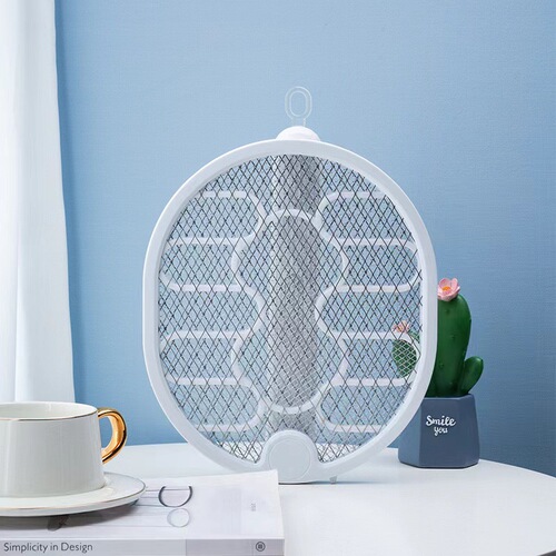 Folding electric mosquito swatter rechargeable household powerful mosquito killer lamp two-in-one mosquito killer artifact lithium battery fly mosquito swatter