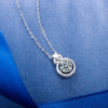 Small design necklace, chain for key bag  heart shaped, 925 sample silver