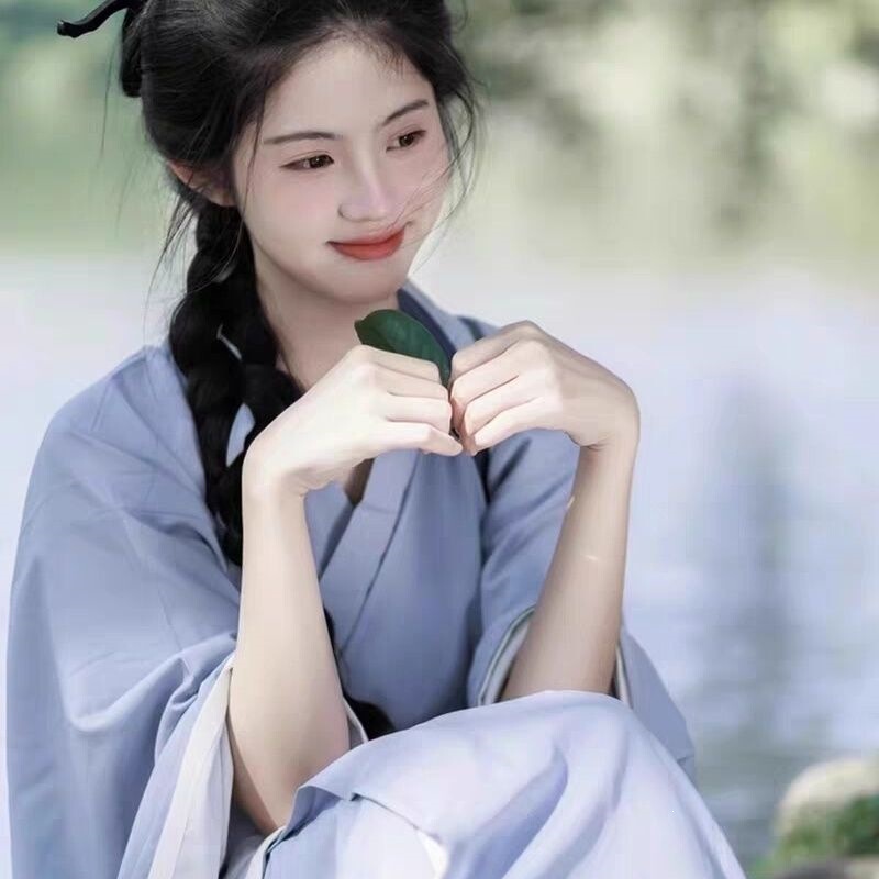 Hanfu New Style, Elegant and Cool, Wei and Jin Dynasty Ancient Costume, Ethereal and Graceful, Straight Hem, Wide Sleeves, Flowing Fairy Dress, Large Sleeve Set, Slim Fit, Fashionable