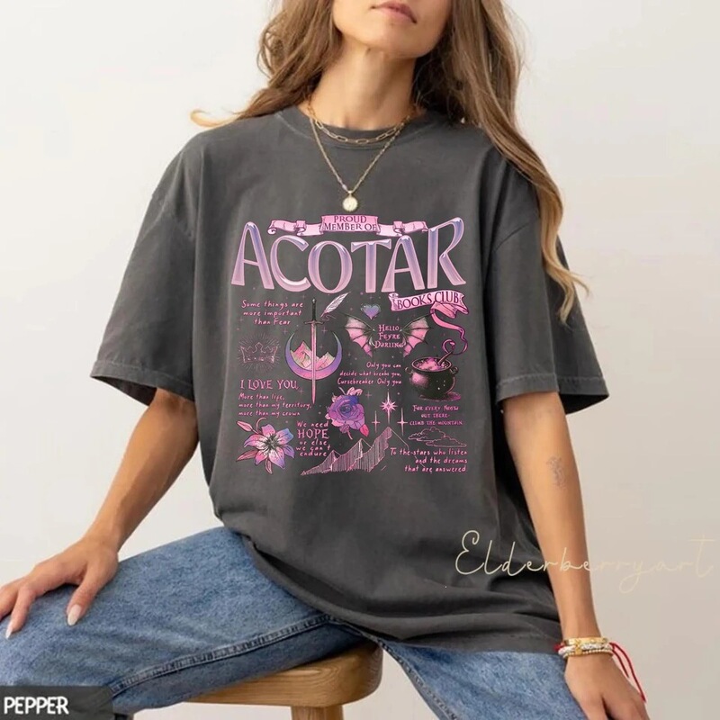 Proud Member of the Acacotar Book Club Shirt Fantasy Book Lover T-Shirt Sarah J Maa Proud Member of the Acacotar Book Club Shirt Fantasy Book Lover T-Shirt Sarah J Maa
