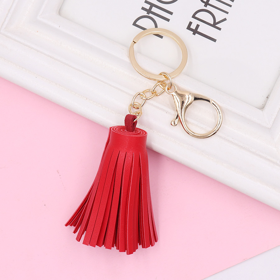 5cm cuero borla llavero moda pu cuero bolsa equipaje colgante Ropa Accesorios accesorios de cuero al por mayor