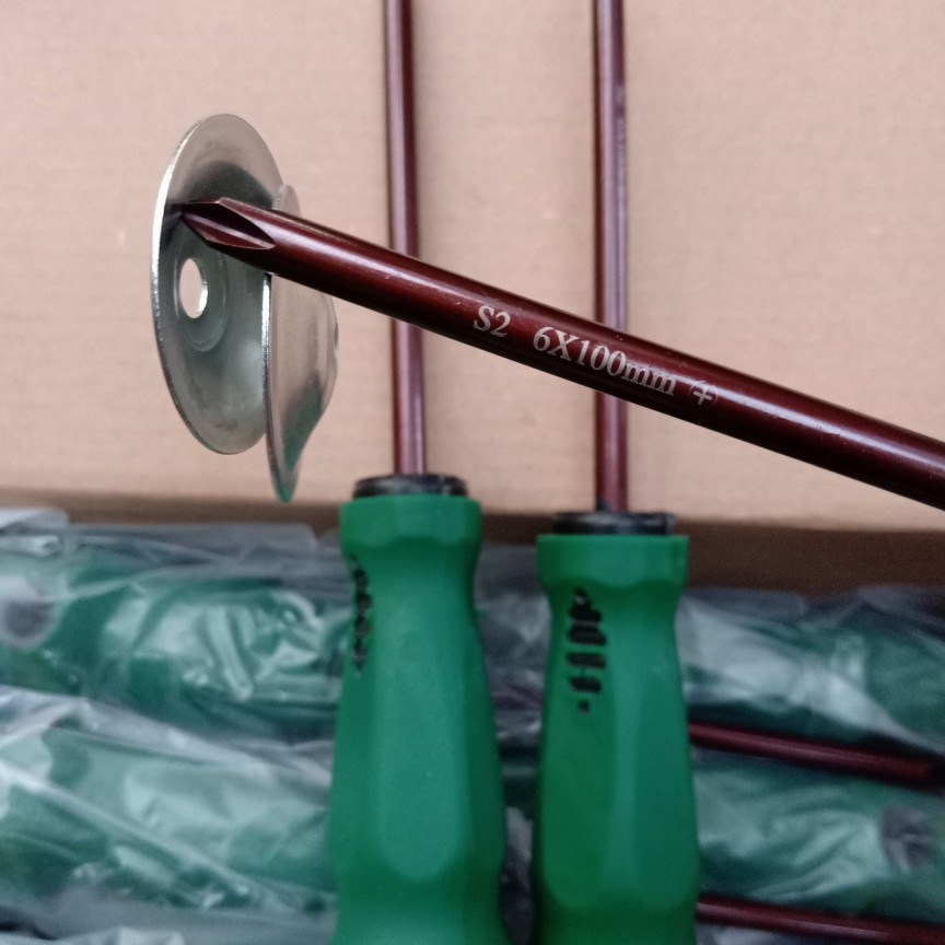 批发绿S2螺丝刀改锥起子铬钒合金手动螺丝刀多规格十字一字螺丝批