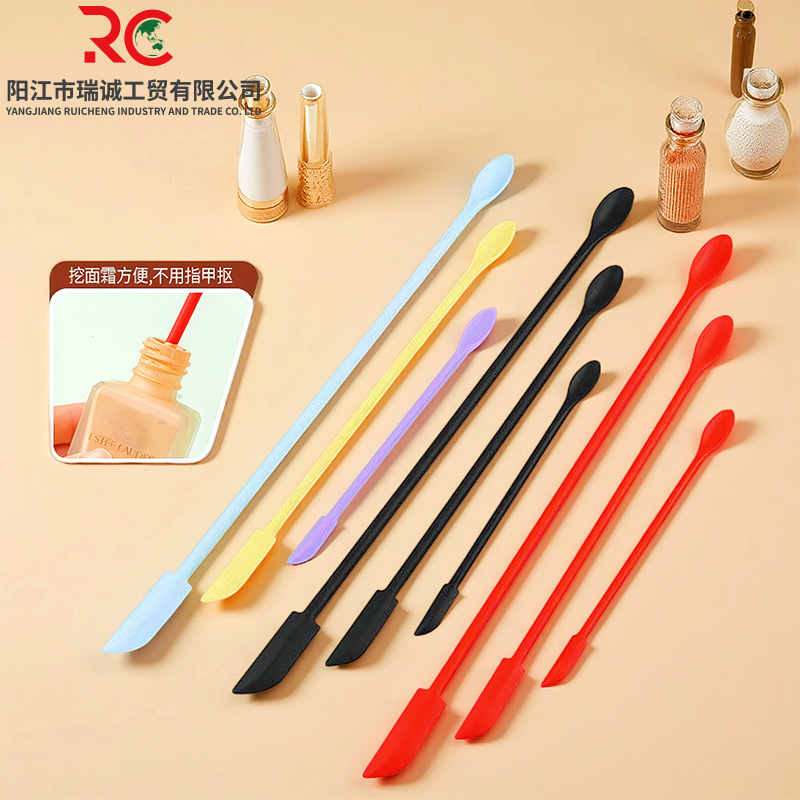 Silicone double-headed scraper 3-piece silicone mini scraper silicone jam scraper suit silicone cosmetic spoon