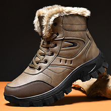 秋冬东北高帮保暖抗寒军靴战术靴户外防风加绒加厚马丁雪地靴男鞋