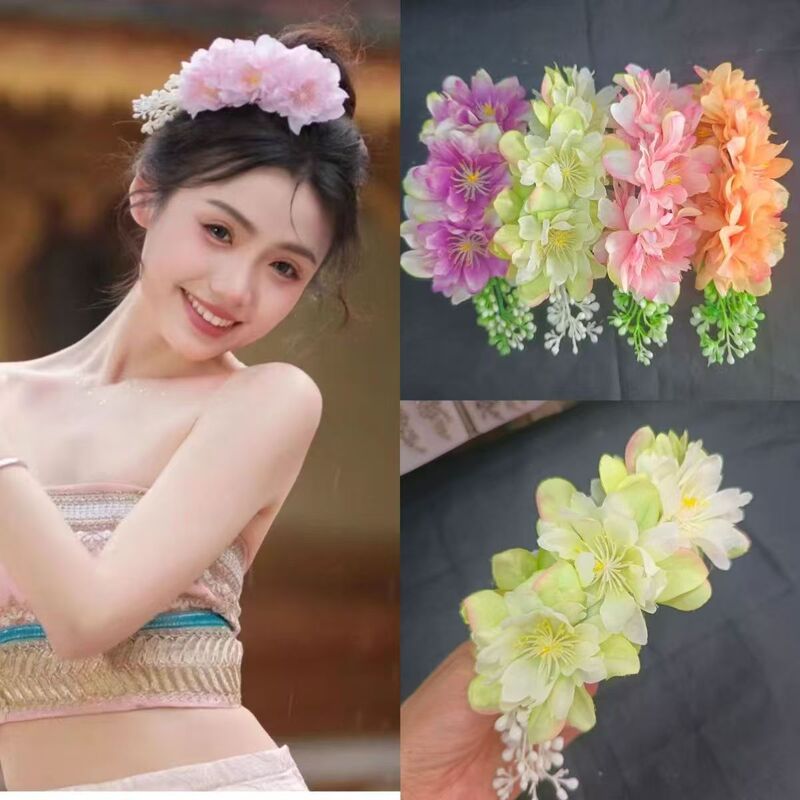 Yunnan Xishuangbanna Dai Headdress, Flower Hair Accessories, Ethnic Style Jewelry, Thai Flower Hairpin, Fairy Vacation Yunnan Xishuangbanna Dai Headdress, Flower Hair Accessories, Ethnic Style Jewelry, Thai Flower Hairpin, Fairy Vacation