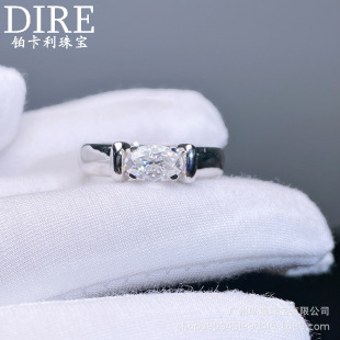 HPHT Breeding Diamond Egg-shaped 1.25 karat Single Diamond Ring Men's and Women's Width 10K/14k/18k Gold Breeding Diamond Ring
