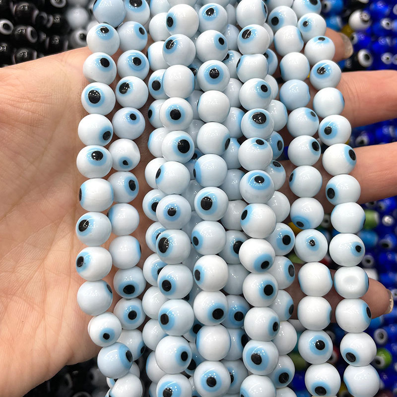 Cuentas de vidrio turcas con diseño de ojo turco, cuentas sueltas de colores, cuentas pequeñas, accesorios de joyería DIY, cuentas de vidrio image 9