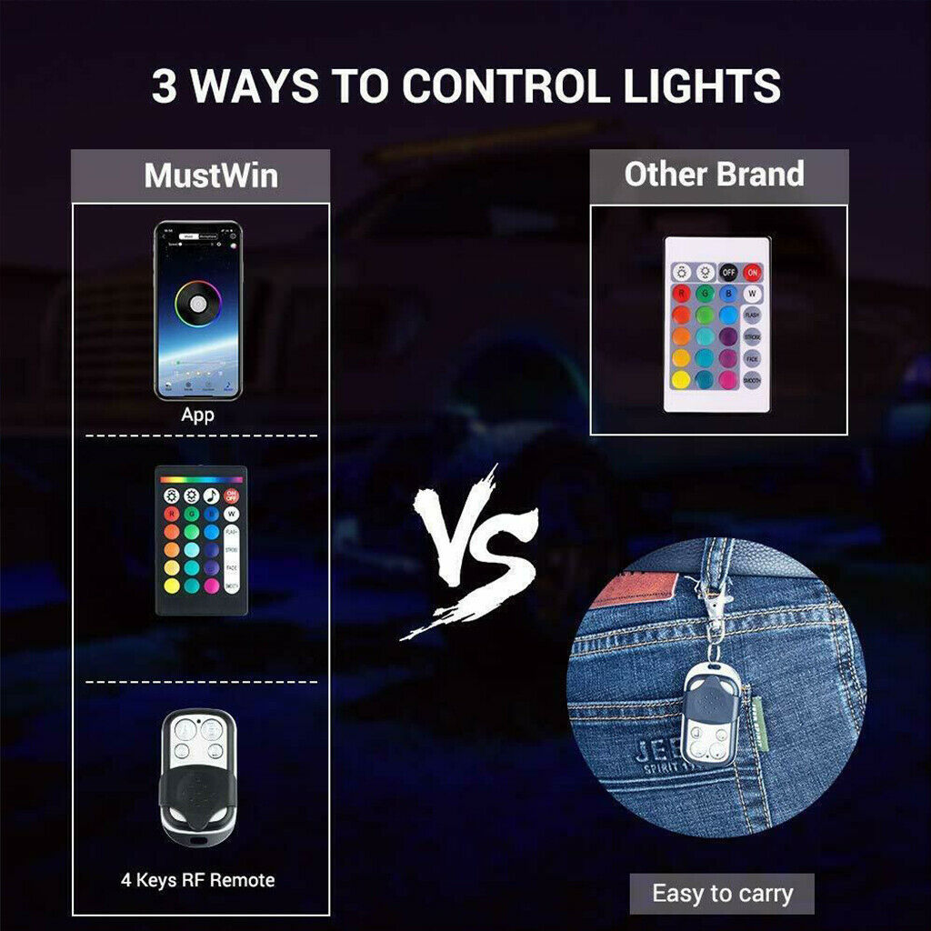 Una lámpara de chasis RGB de control remoto / APP de control de motor LED lámpara decorativa de tres luces de control de luz de atmósfera 10PC conjunto image 3
