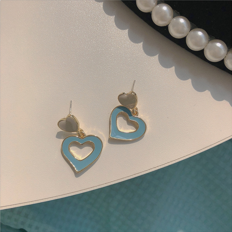 S-silbernadel-ohrhänger Mit Pfirsichherz-design Für Damen_voghion.com
