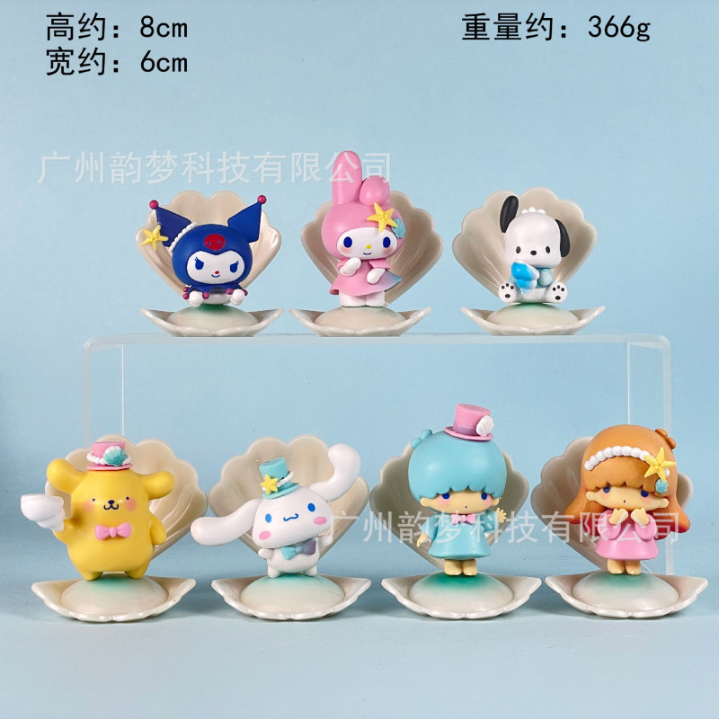 国境を越えた送料無料チェスサンリオフィギュアメロディーパチャ犬クロミブラインドボックスガシャポン人形機装飾品|undefined