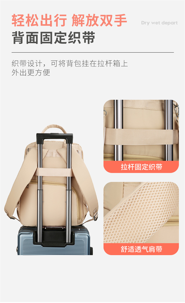 Cross-border exclusive Mommy bag, mother and baby outings backpack, large-capacity milk storage bag, diaper storage bag, baby bag undefined