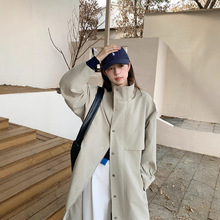 卡其色长款风衣外套女2025秋季新款韩系高级感超好看今年流行大衣