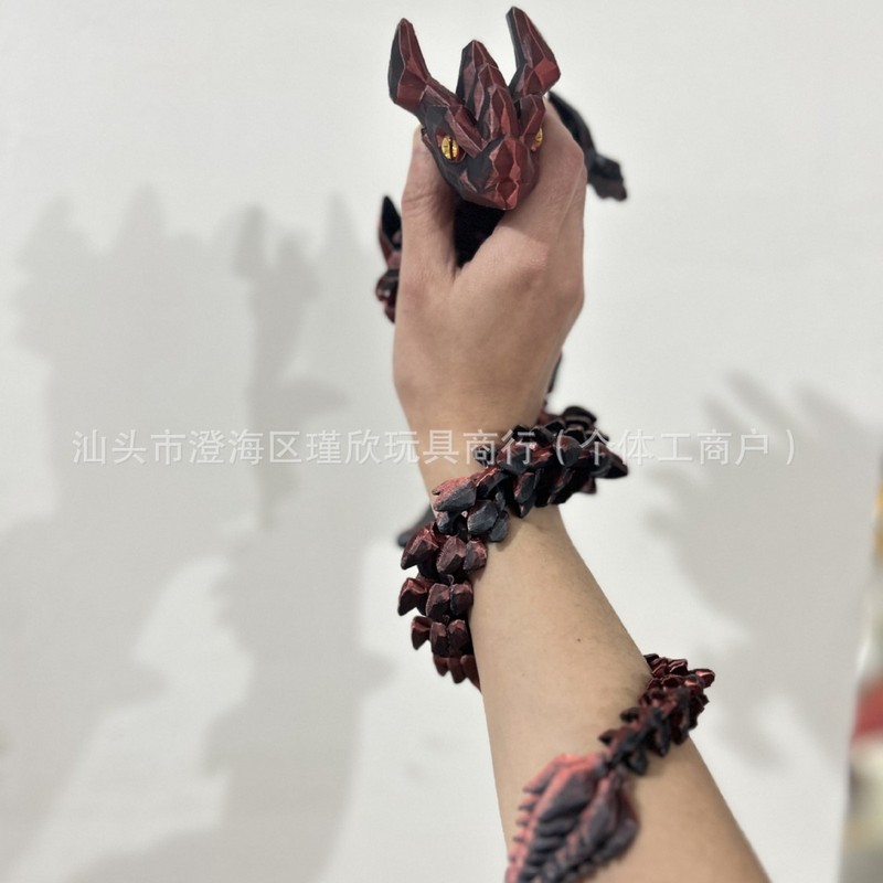 関節可動式の3Dプリントクリスタルドラゴンオーナメント、人気の宝石ドラゴンフィギュア、おもちゃメーカー、アトラクション、屋台|undefined