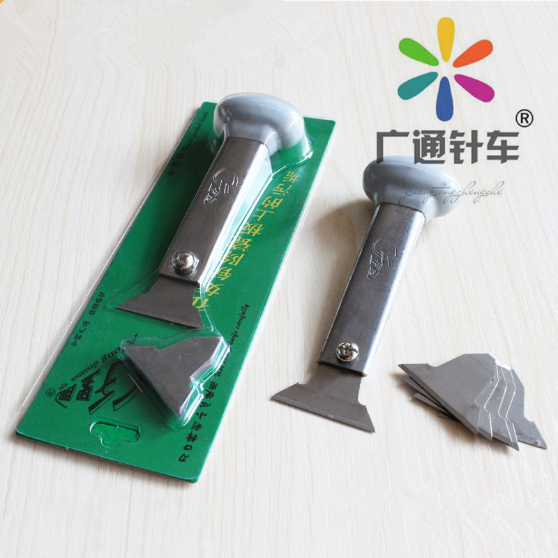 厂家直批千里眼牌201全钢带胶柄推刀架开料刀架送5刀片 皮雕工具