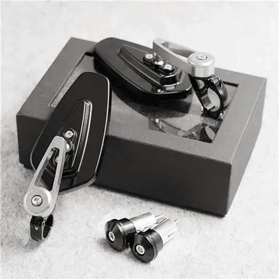 Spot supply motorcycle modified Motorcycle rearview mirror - handlebar-mirror-silver-blue-glass