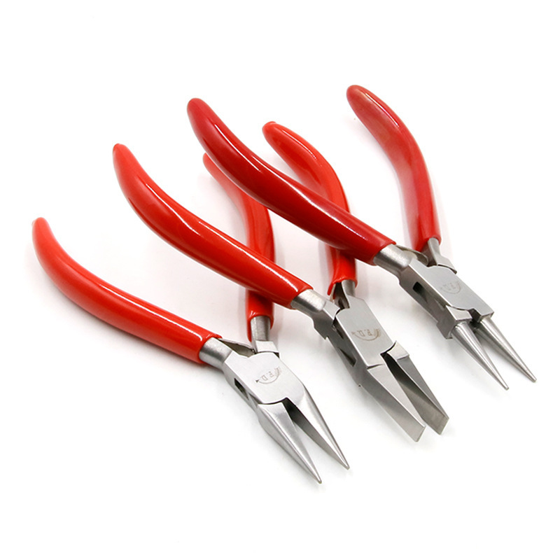 不锈钢尖嘴钳无牙圆咀扁嘴钳工业级金工diy绕线饰品加工珠宝钳子