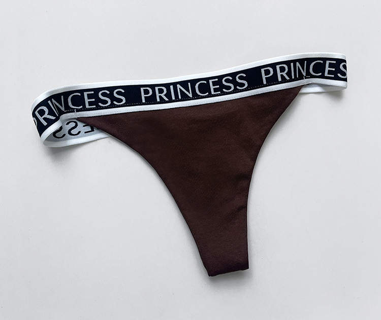 70g Weight Low Waist Panties Waist Thong Panties Style Panties Lingerie Type Cotton Fabric Type 3 PCS/Package Quantity Letter Pattern All Seasons Season Women's Gender Lady, Sexy Style Letter Low Waist Thong Panties 13