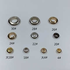 Factory direct supply metal beveled chicken eye shoe eye for boxes and bags, clothing tags, commonly used air eye fasteners, inner diameter 4mm-15mm