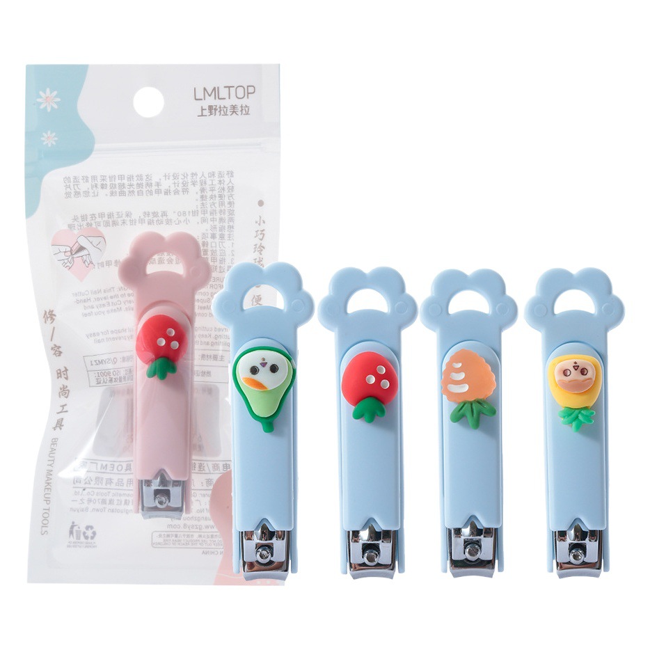 Ramila de dibujos animados fruta cortaúñas plegable creativo cortaúñas pequeño portátil cortaúñas al por mayor C0190