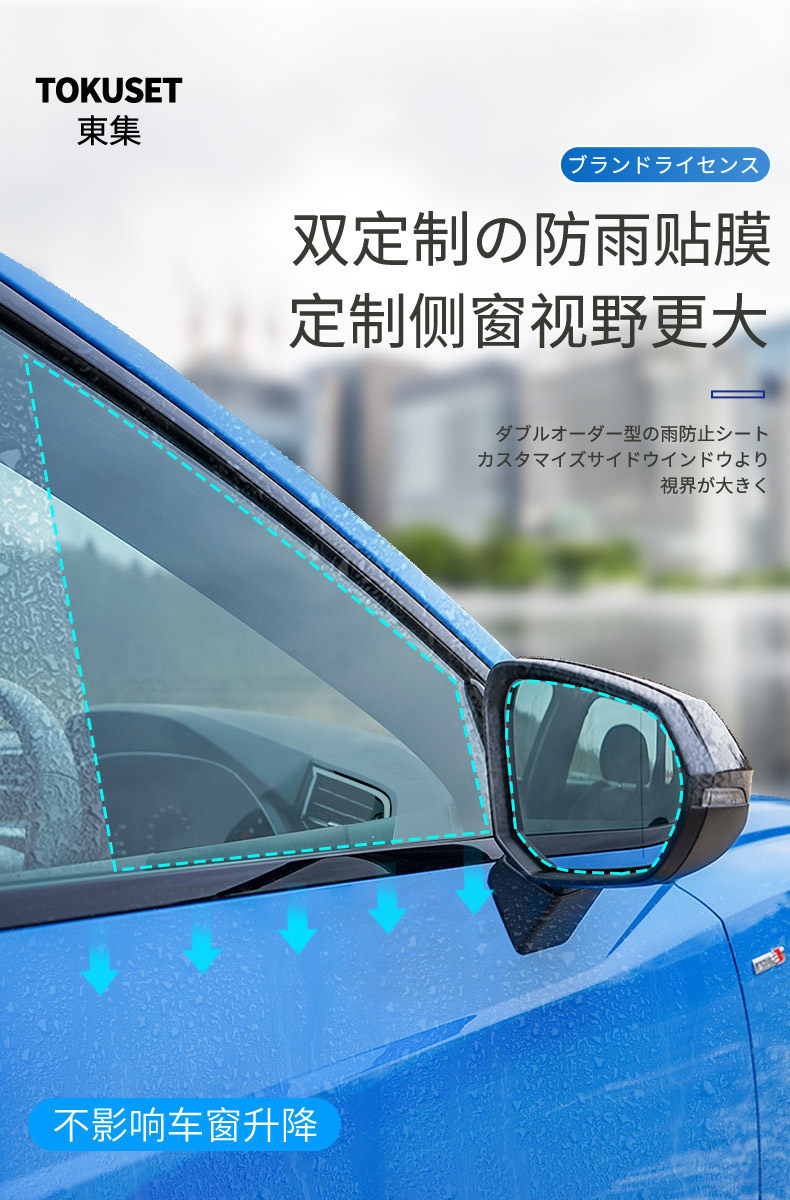 Rearview Mirror Rain-Proof Film for Cars, Reflective Reversing Mirror Rain-Proof Gadget, Anti-Fog Waterproof Glass Film for Rainy Days