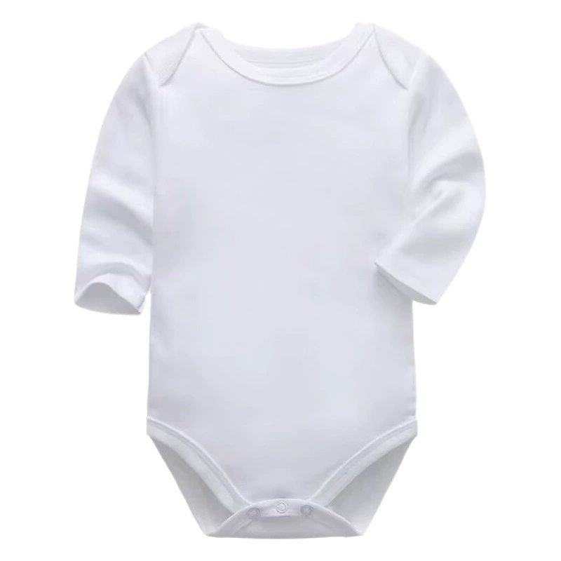 Трансграничная Оптовая Внешняя торговля, однотонный хлопковый треугольный комбинезон с длинными рукавами, детский комбинезон в простой оболочке