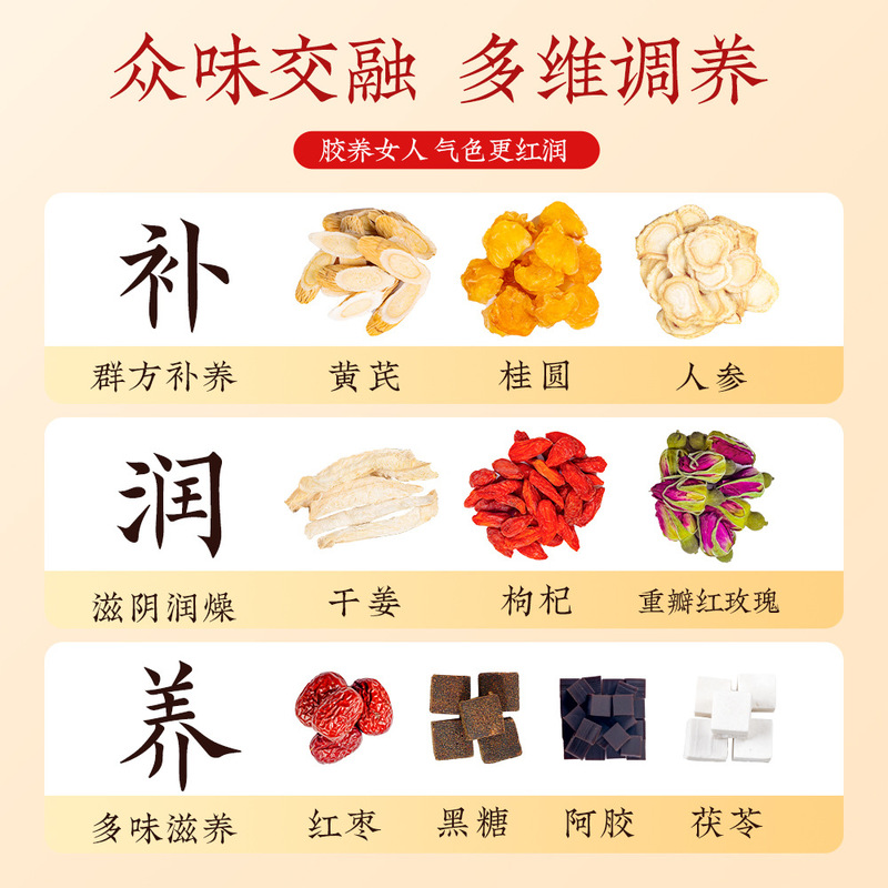 北京銅仁堂ロバ皮ゼラチン高麗人参黒糖生姜デーツ茶小缶茶 15 グラム * 15 缶ソースメーカー卸売配送|undefined