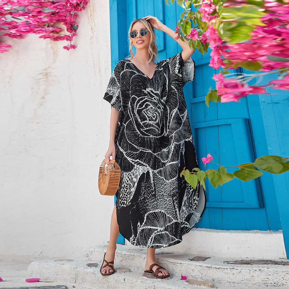 12-color transfronterizo Amazon nuevo Vestido de playa de vacaciones bikini ropa de protección solar traje de baño blusa 3903