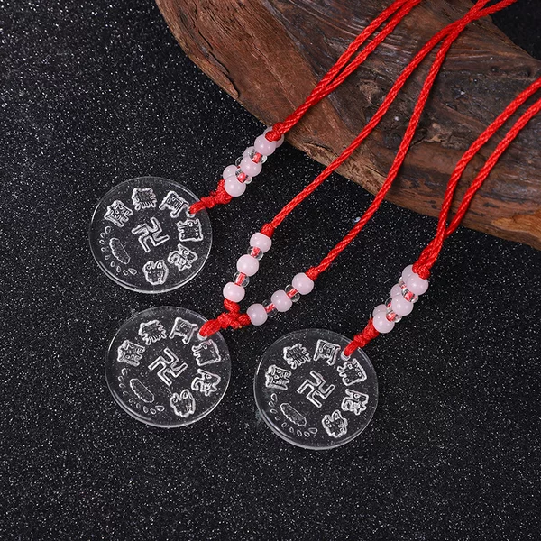 Popular Fashion Small Gift Amitabha Pendant Running River Lake Street Stall Hot Selling Glass Buddha Pendant Wholesale