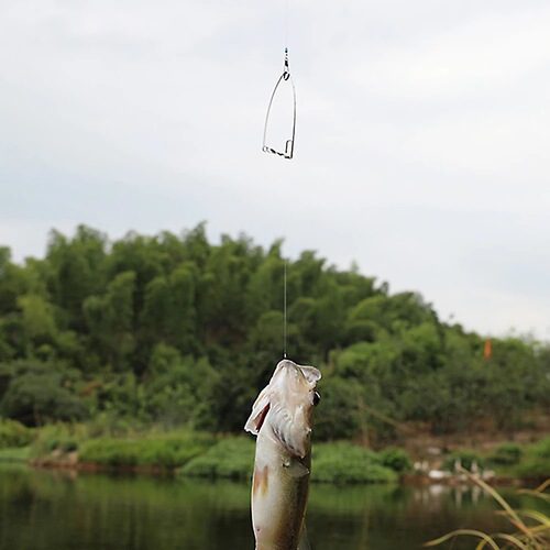 Automatic fishing device, stainless steel ejector, lazy fish hook, fishing net fishing accessories, automatic fishing device