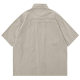 Mountain Outdoor Japanese style cityboy profile multi-pocket workwear short sleeve shirt men's and women's loose half sleeve shirt fashion