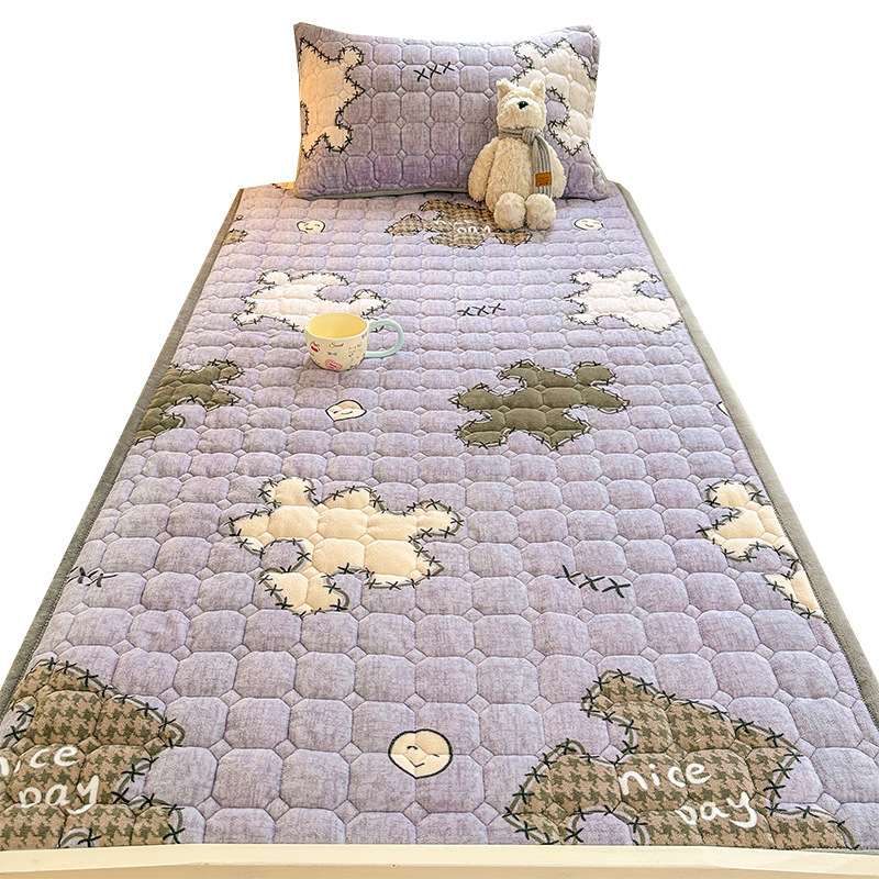 Colchón de terciopelo de leche dormitorio de estudiantes cama individual esterilla de calor esterilla de espesor 90x190cm especial para la escuela
