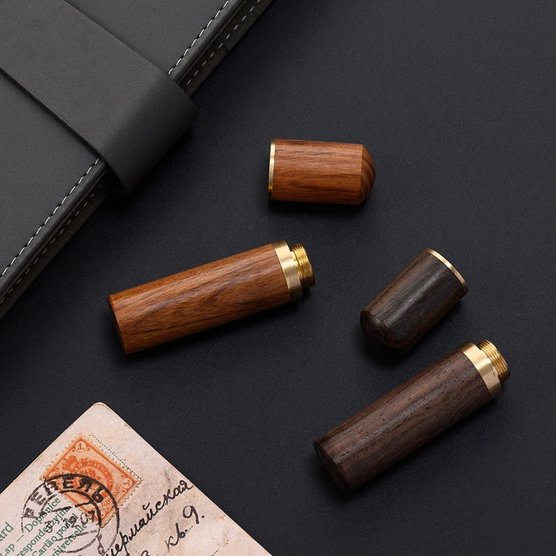 Заводская прямым продажа Ebony Rosework, деревянная зубочистка шприц, переносной деревянный держатель зубочистка держатель