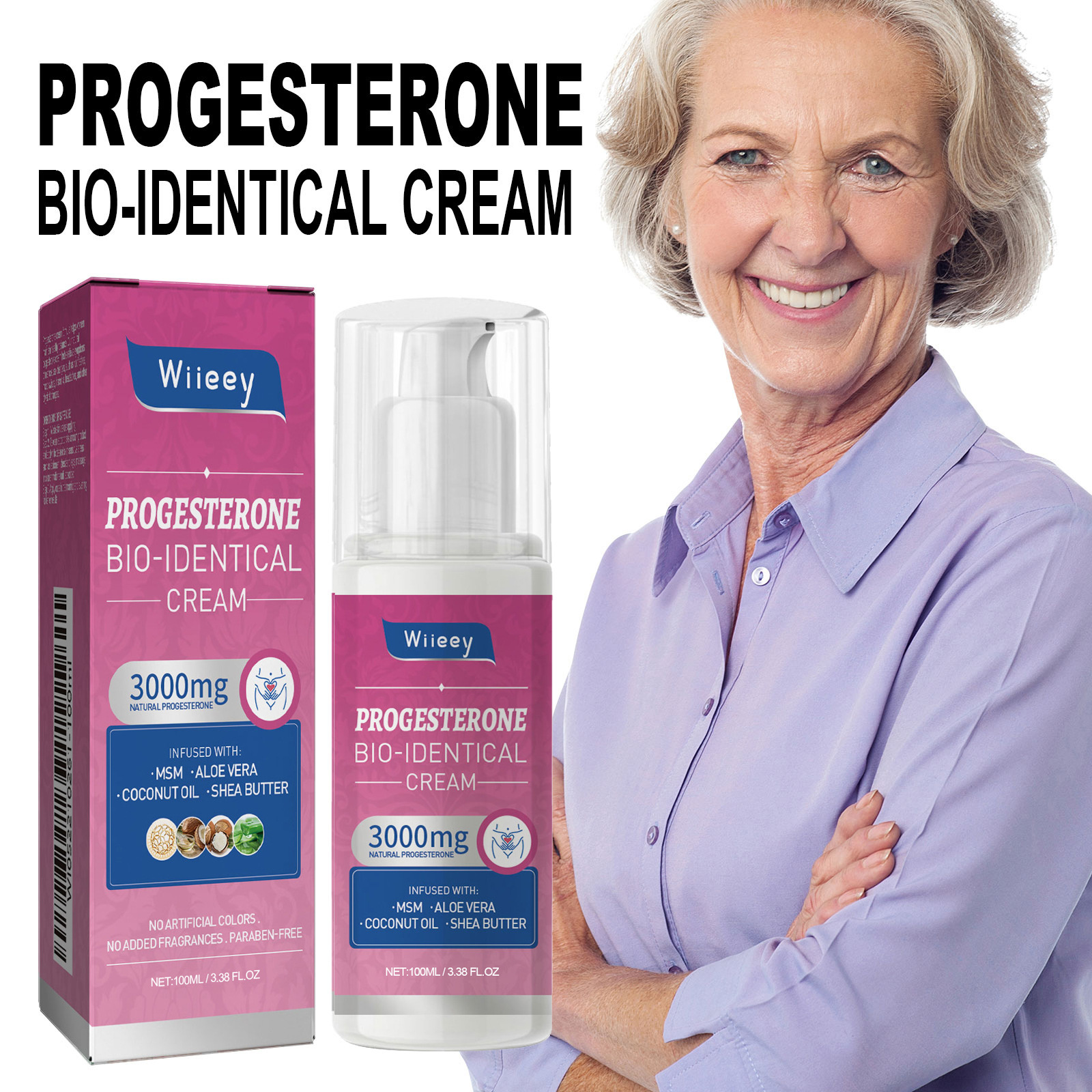 Wiieey Adult Nutritional Cream Regulates Mood and Balances Progesterone Levels in Middle-Aged and Elderly Women, Menopause Balance Cream