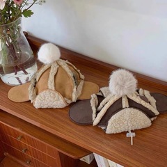 Korean winter warm fleece windproof lamb wool pet hat for cats and dogs, airplane hat for Bichon wholesale