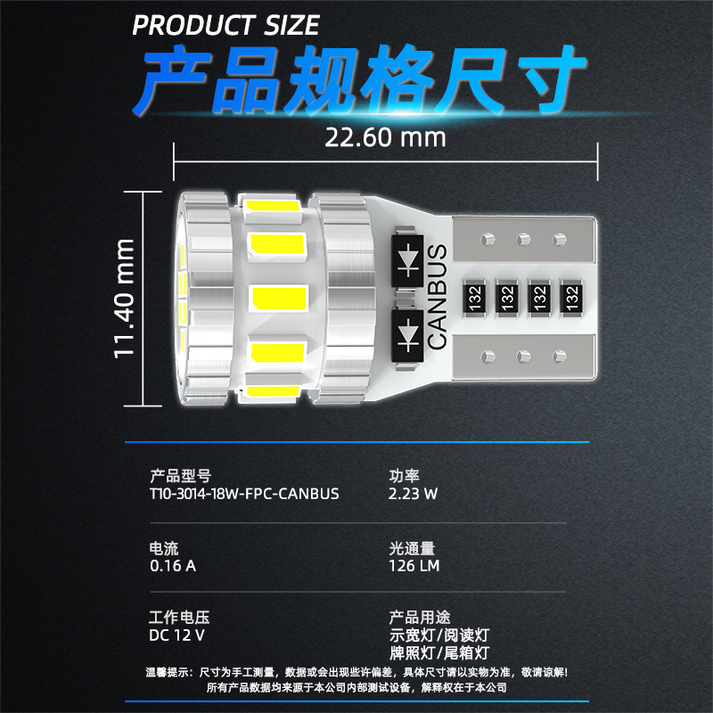 国境を越えた売れ筋車用 LED 読書灯 194 高輝度ワイドランプ t10 車サイドライト 24V デコードトラックバンライト|undefined