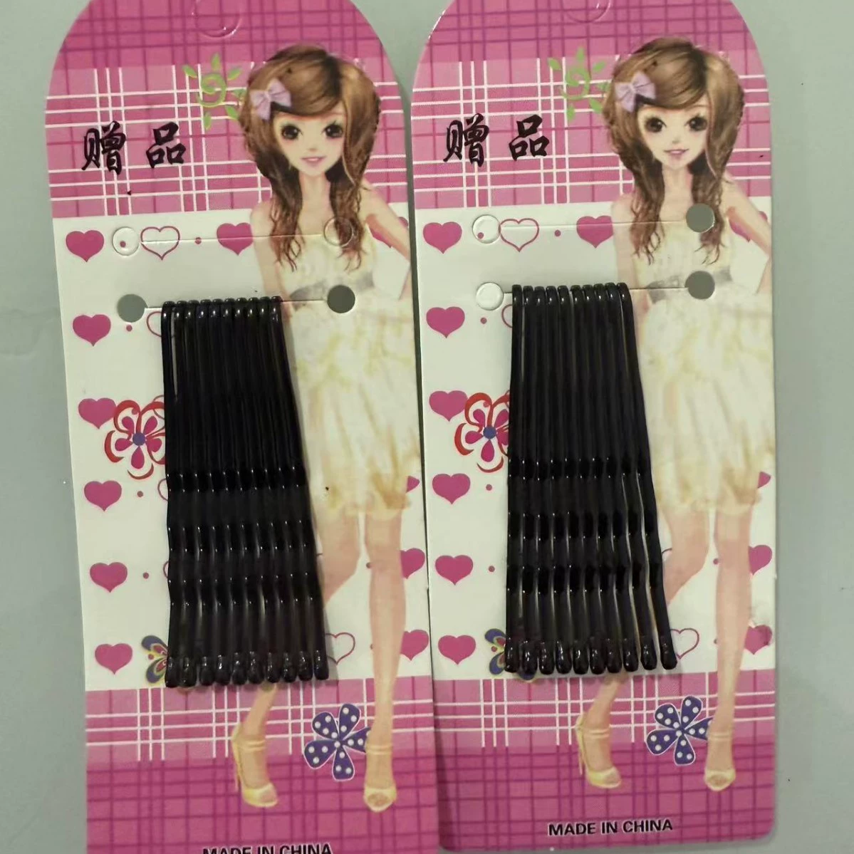 Аксессуары для волос, пластина, заколка для волос, стальная волнистая заколка для волос, черная заколка в одно слово, специальная маленькая заколка для фотостудии