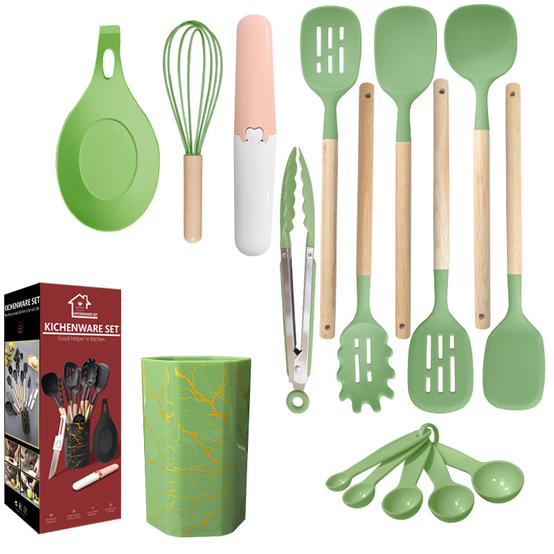 12 piezas de cocina de silicona antiadherente, cocina de silicona de grado alimenticio, cocina de silicona resistente a altas temperaturas