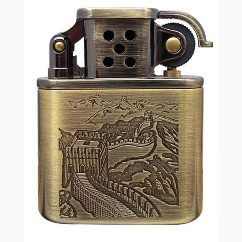 Zorro Old Nine Gates Kerosene Lighter Z506 Great Wall Tang Grass Brass Creative Personality Open Flame Manufacturer Cross-Border Wholesale Zorro Old Nine Gates Kerosene Lighter Z506 Great Wall Tang Grass Brass Creative Personality Open Flame Manufacturer Cross-Border Wholesale